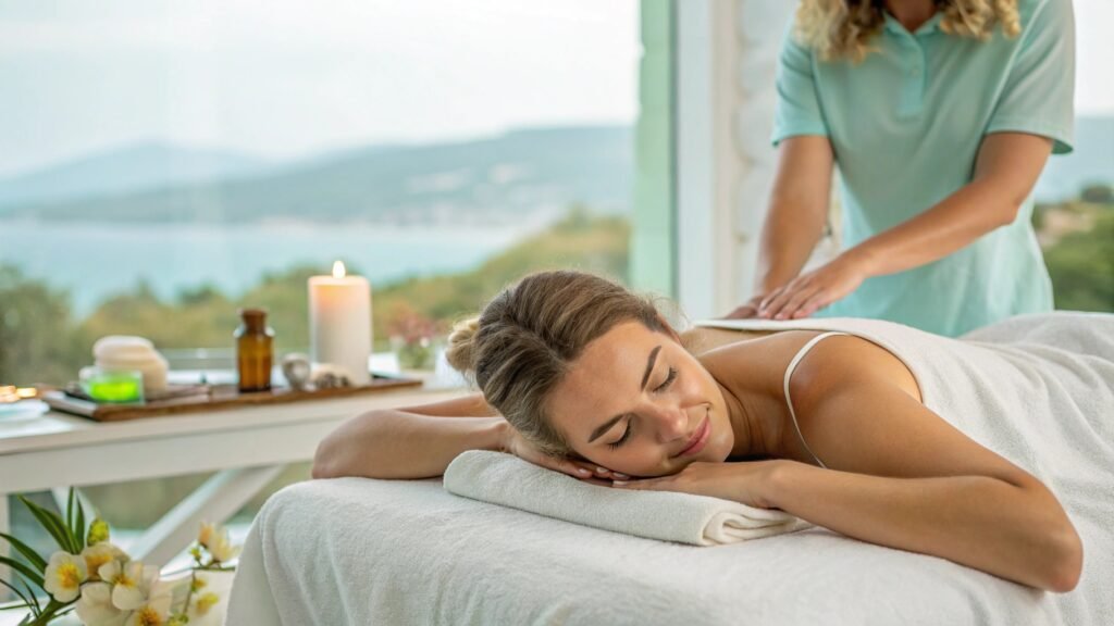A woman receiving a regular massage